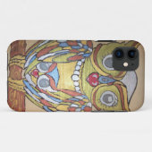 Coque iphone de Chouette métallique (Dos (Horizontal))