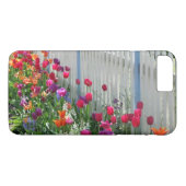 Coque iphone de clôture de piquets blancs du jardi (Dos (Horizontal))