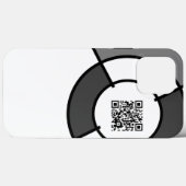 coque iphone de code QR de bullseye personnalisabl (Verso (horizontal))