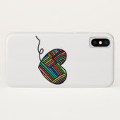 Coque iphone de coeur de fil (Dos (Horizontal))