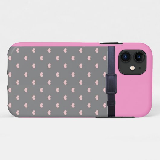 Coque iphone de coeur rose (Dos (Horizontal))