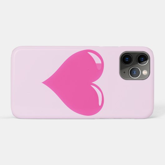 Coque iphone de coeur rose (Dos (Horizontal))