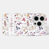 Coque iphone de colibri floral - cadeau de la fête (Verso (horizontal))