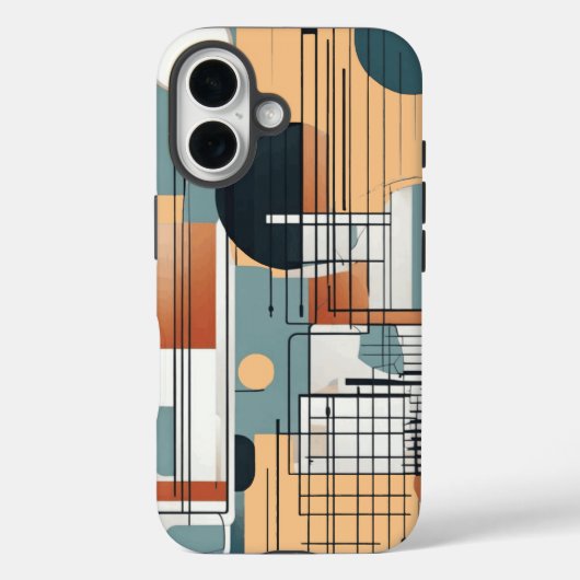 Coque iphone de composition géométrique (Verso)