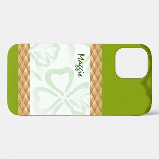 Coque iphone de conception de la fête de St Patric (Verso (horizontal))