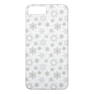 Coque iphone de conception de Snowflakes Silver