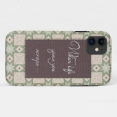 Coque iphone de conception d'édredon (Dos (Horizontal))