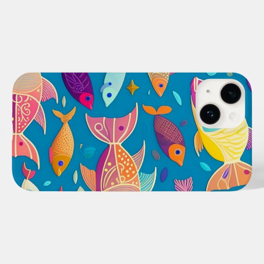 Coque iphone de conception du poisson (Verso (horizontal))
