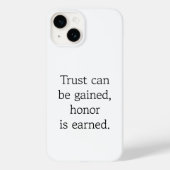 Coque iphone de confiance et d'honneur (Verso)