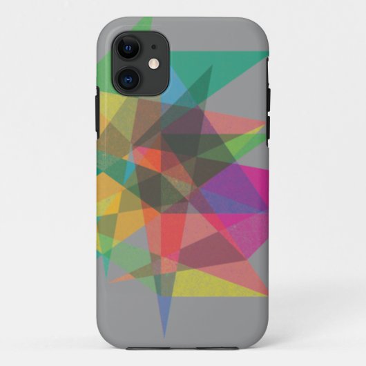 coque iphone de couleur posé par motif géométrique (Dos)