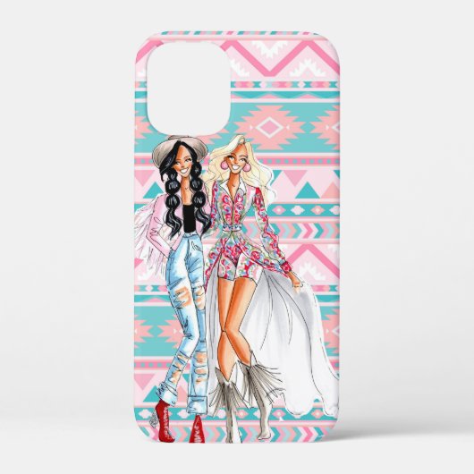 coque iphone de Cowgirl Motif tribale (Verso)