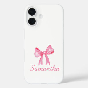 Coque iphone de Cravate de  rose personnalisée Nom