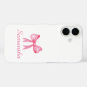 Coque iphone de Cravate de  rose personnalisée|Nom (Verso (horizontal))