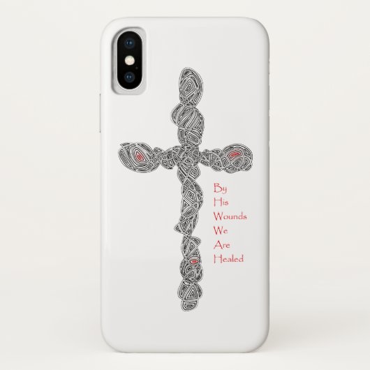 Coque iphone de croix percées (avec verse) (Dos)