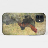 Coque iphone de cuivre noir grunge de Marans (Dos (Horizontal))