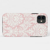Coque iphone de damassé de Pink&White (Dos (Horizontal))
