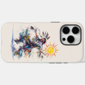 Coque iphone de danseuse amérindienne (Verso (horizontal))