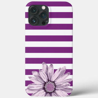 Coque iphone de de fleur blanc violet