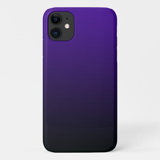 Coque iphone de dégradé violet à noir (Dos)