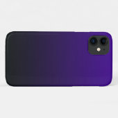 Coque iphone de dégradé violet à noir (Dos (Horizontal))