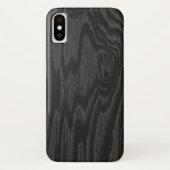 Coque iphone de design en bois noir (Dos)