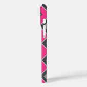 Coque iphone de design rose et gris Chevron (Verso / Gauche)