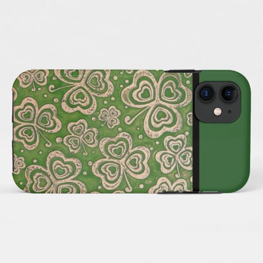 Coque iphone de design Shamrock irlandais (Dos (Horizontal))