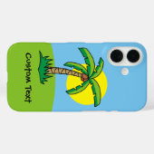 Coque iphone de dessin de palmier (Verso (horizontal))