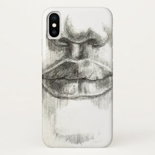 Coque iphone de dessin des lèvres et du nez