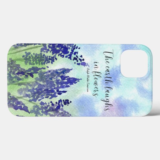 Coque iphone de devis de fleurs (Verso (horizontal))