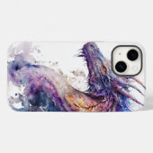 Coque iphone de dragon aquarelle (Verso (horizontal))