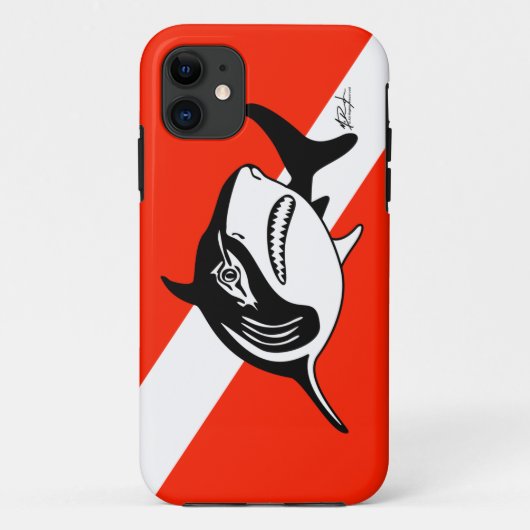 Coque iphone de drapeau de piqué de requin de (Dos)