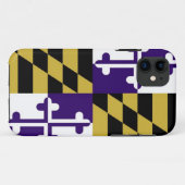coque iphone de drapeau du Maryland de corbeaux (Dos (Horizontal))
