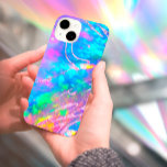 coque iphone de fausse feuille d'opale feu<br><div class="desc">veuillez noter que l'effet iridescente n'est pas réel,  mais simplement simulé</div>