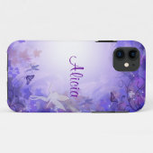 Coque iphone de fées violettes (Dos (Horizontal))