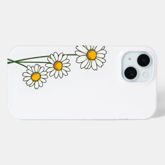 Coque iphone de fleur marguerite (Verso (horizontal))