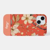 Coque iphone de fleur sauvage rouge Mango Spring (Verso Horizontal)