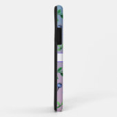 coque iphone de fleurs bleu marine motif (Dos/Droite)