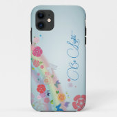 coque iphone de fleurs d'aquarelle Abstraite (Dos)