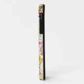 Coque iphone de fleurs d'aquarelle Neon (Dos/Gauche)