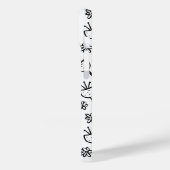 Coque iphone de fleurs de gribouillis noir et blan (Verso / Gauche)