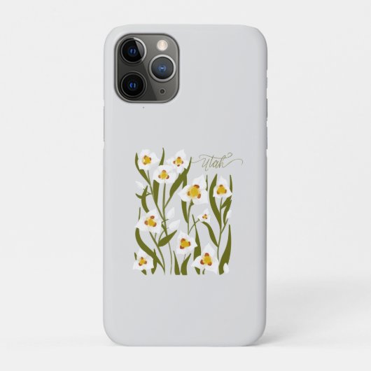 Coque iphone de fleurs de l'État Utah (Dos)