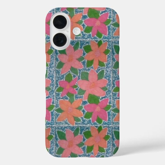 Coque iphone de fleurs tropicales (Verso)