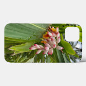 Coque iphone de fleurs tropicales d'Heliconia (Verso (horizontal))
