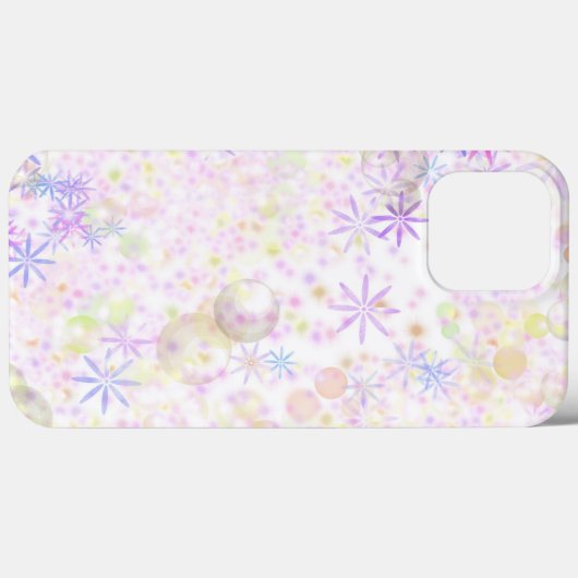 Coque iphone de fleurs violettes (Verso (horizontal))