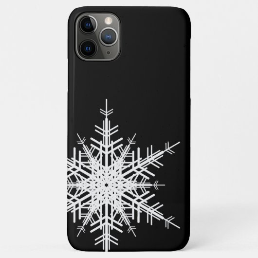 Coque iphone de flocon de neige noir (Dos)