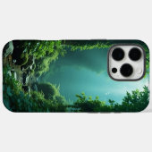 Coque iphone de flux de forêt mystique (Verso (horizontal))