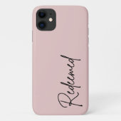 Coque iphone de foi chrétienne rachetée Blush (Dos)