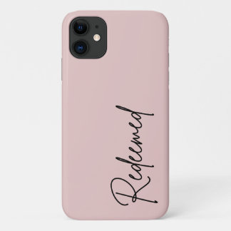Coque iphone de foi chrétienne rachetée Blush