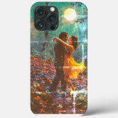 Coque iphone de Forest Dance Couple avec Monogramm (Verso)